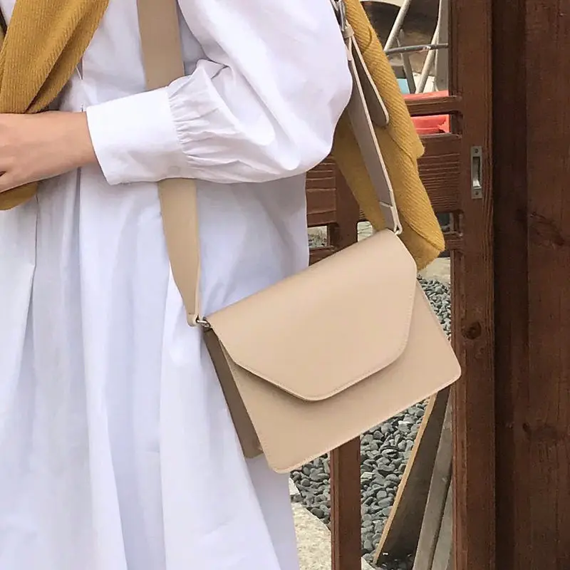 RanHuang جديد وصول 2019 المرأة بو الجلود حقائب كتف الفتيات وجيزة رفرف المرأة عارضة حقيبة ساع Crossbody أكياس