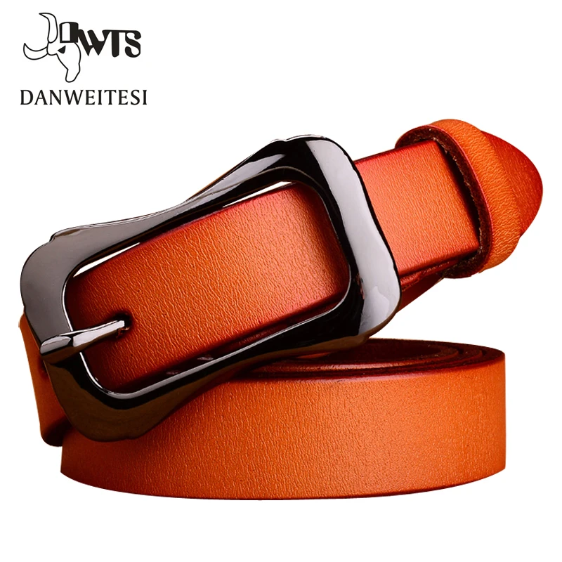 

[DWTS]2019 new style ladies fine pure leather fashion belt all-match decorative pin buckle minimalist new genuine wide tide belt