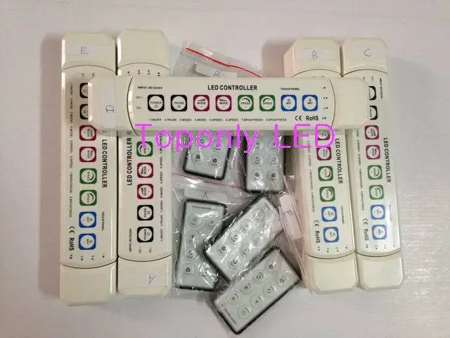 

DC12/24V touch interface rgb led controllers matched with rf remote control panel ideal lighting for rgb led normal luminaire