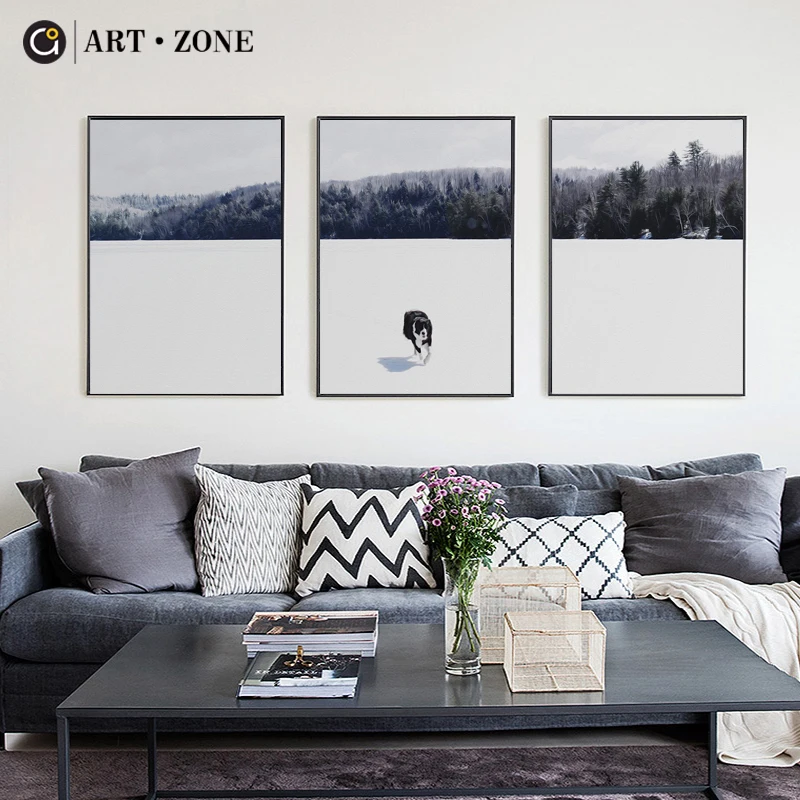 

ART ZONE Forest Landscape Canvas Painting Tree Scenery Art Photography Print Painting Home Living Room Decor Poster Picture