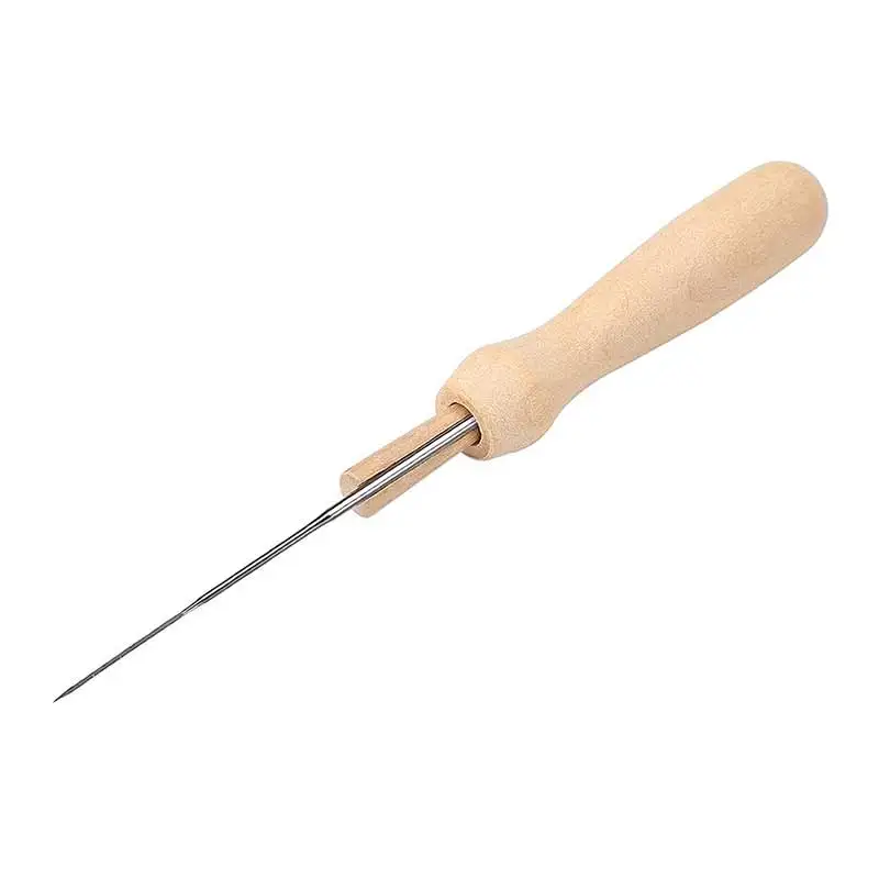 Иглы Awl DIY инструменты с ручкой из твердой древесины швейный инструмент тонкой