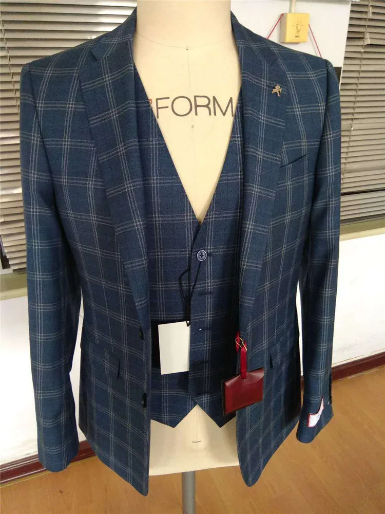 ( 2pcs Set: Jacket+Trouser ) Italian Collection Wool Tailor-made Suits -Fabric: Wool/ Pure Wool/ Flannel/ Linen/ Tweed