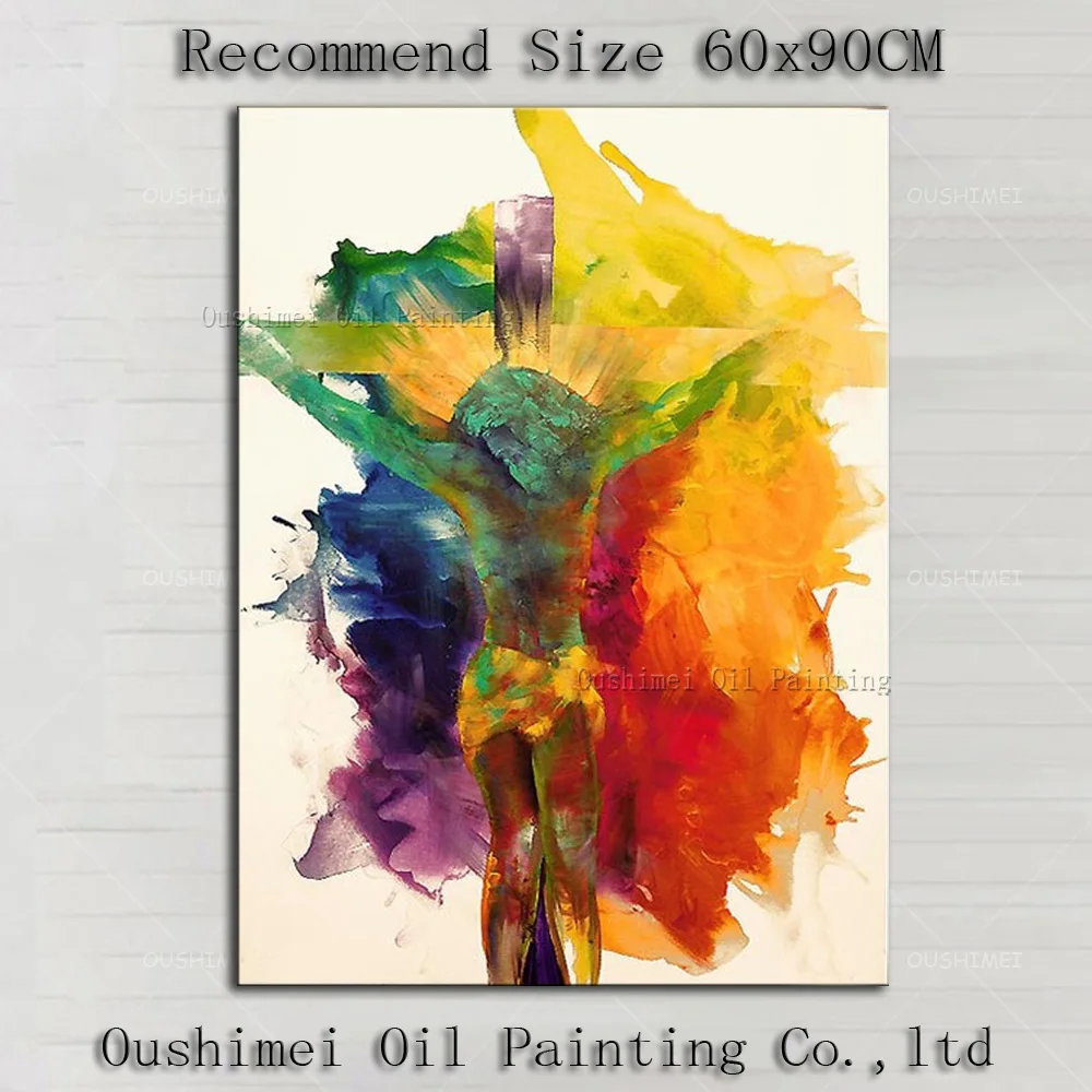 

Professional Handmade Abstract Jesus Portrait Oil Painting On Canvas Handicraft Wall Artwork Christian Portrait Home Decorative