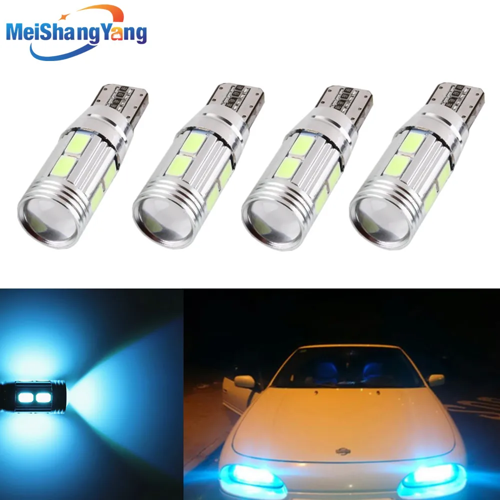 4 светодиодные лампы T10 W5W 10SMD CANBUS без ошибок по OBC светодиодный СВЕТОДИОДНАЯ Лампа