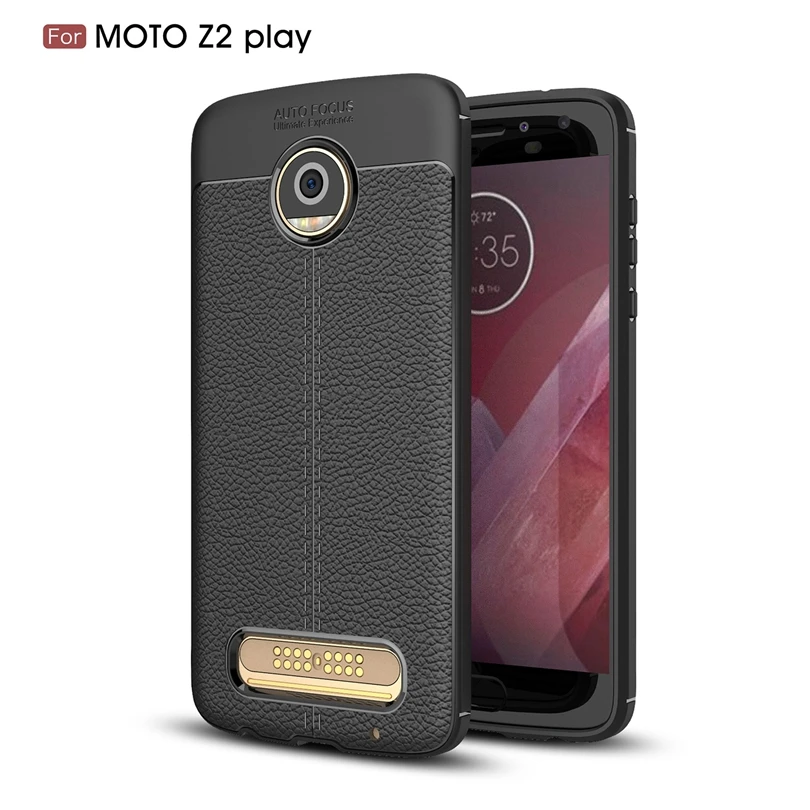 For Motorola MOTO Z2 Play 5.5&quot Case Phone Back Protective Smartphone Soft Litchi striae Shockproof Z2Play Cover | Мобильные