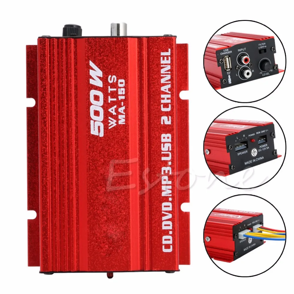 2019 Hot Sale Mini Hi-Fi 500W 2 Channel Stereo Audio Amplifier For Car Auto Motorcycle NEW