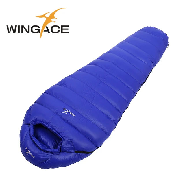 Best price at $126 Cheap Filling 1500G 1800G 2000G outdoor ultralight camping Sleeping bag splicing mummy Goose down sleeping bag winter uyku tulumu