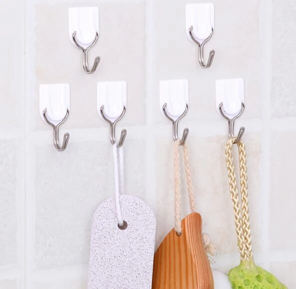 18 adet beyaz kendinden yapiskanli duvar kancasi havlu askisi yapiskan kanca duvar anahtarlik kapi kanca ceket askisi mutfak banyo tutucu hook hanger wall hook hangershook kitchen aliexpress