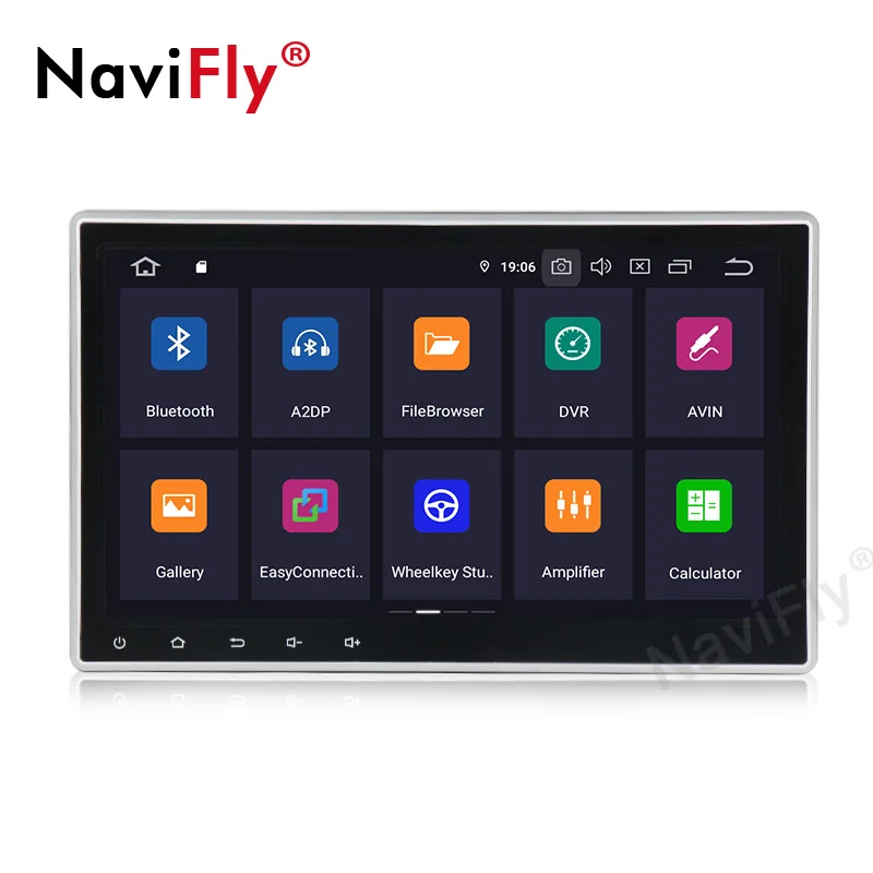 Discount NaviFly 10.1INCH Android 9.0 DSP IPS Screen Car multimedia for Universal 2Din Car Audio wifi Bluetooth Steering wheel controls 2