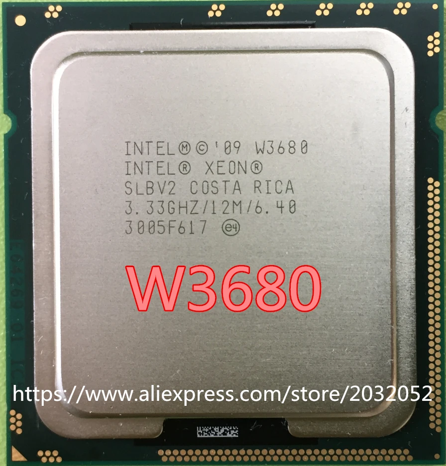Процессор Intel Xeon W3680 12M/3 33G/шестиядерный SLBV2 LGA1366 равно X5680 I7 980 (100% рабочий