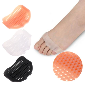 

3 Colors 1 Pair Honeycomb Silicone Gel Forefoot Pads Breathable Soft Protector Elastic Pain Relief Forefoot Pads