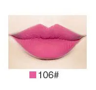 Стойкий блеск для губ увлажняющий матовый водонепроницаемый питательный блеск для губ Профессиональная жидкая помада-Косметика для макияжа 62 цвета - Цвет: 106