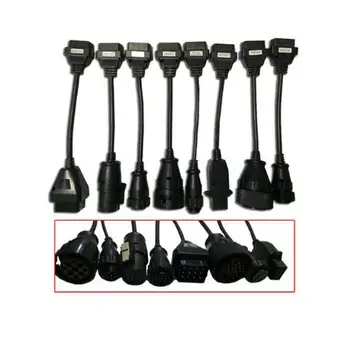 

2018 DHL free 10 set/lot 8pcs full set obd obd2 truck cable cdp vd ds150e cdp pro plus wow snooper cdp mvd and vd tcs cdp
