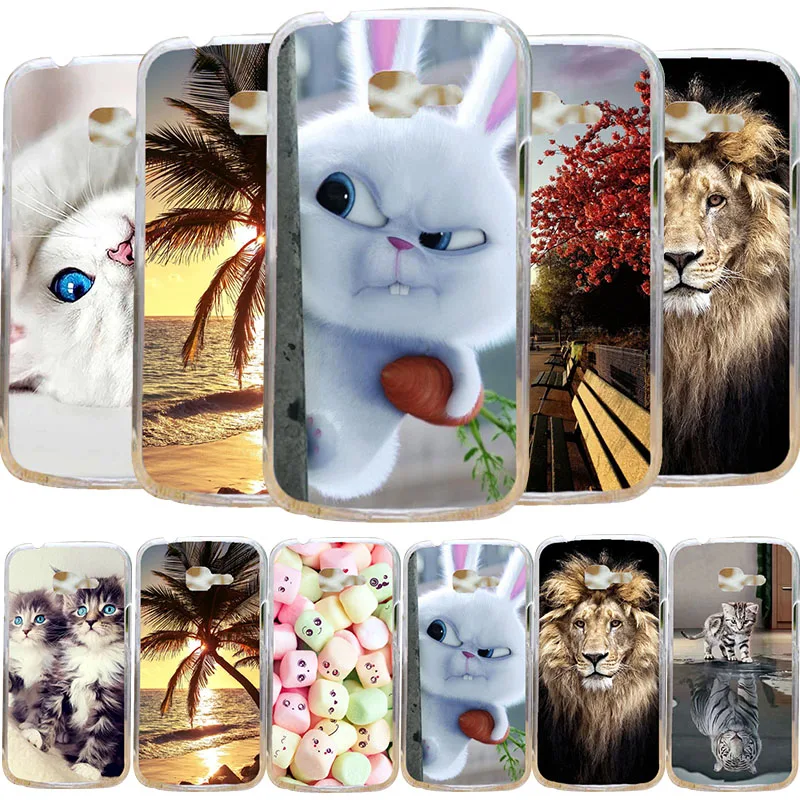 

Cute Cat Lion Rabbit Animal Painted Case For Samsung Galaxy Trend Lite S7390 S7392 7390 7392 Cover Cases Phone Bags Hood Shell