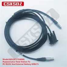 Электронный тахеометр Leica Y Тип кабель питания GEV187 734698 Электронный тахеометр Leica к ПК и GEB171 внешний аккумулятор