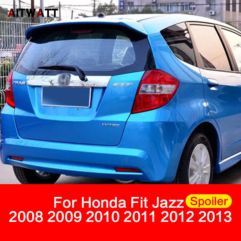 Spoiler For Honda Fit Jazz 2008 2009 2010 2011 2012 2013 Auto Abs Plastic Unpainted Primer Color