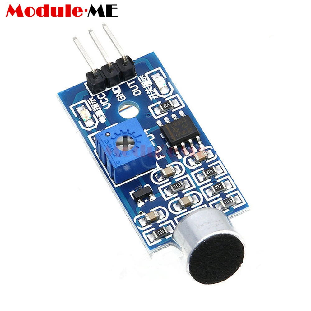 

2PCS/Lot 3Pins Voice Sound Detection Sensor Module Intelligent Smart Vehicle Robot Helicopter Airplane Aeroplane Car for Arduino