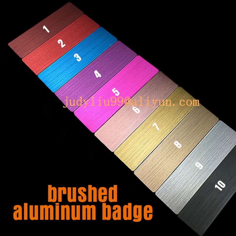 

10pcs 70*20mm blank ( no print ) aluminum name badge magnet brush face name badge tag holder