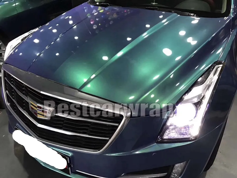 Green pearl gloss color shift car wrapping vinyl film foil coating (4)