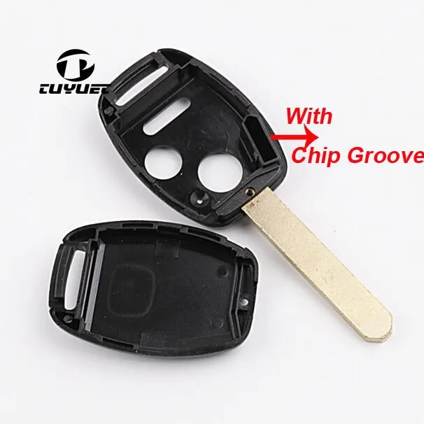 Honda remote key shell 3 Button with groove (5)-1