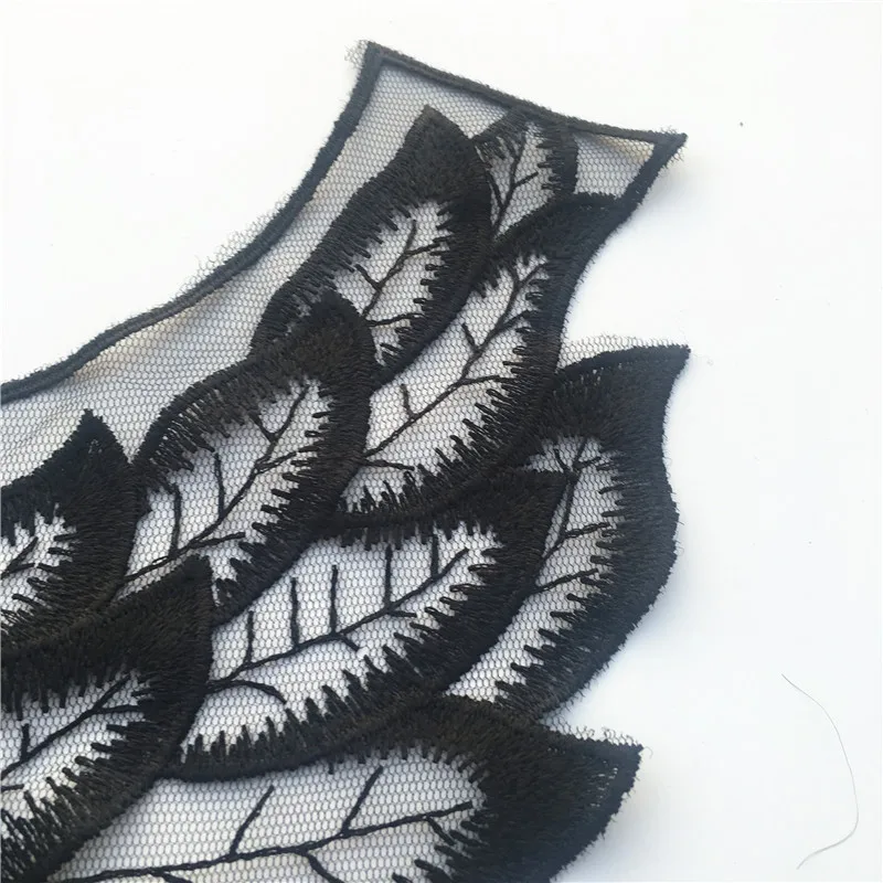 1 шт. кружевная ткань с черными перьями|lace fabric sewing|lace fabricflower lace |