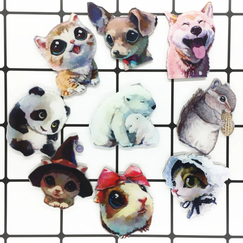 

Gift Women Badge Animal Clothing Accessories Children Fashion Bag Ornament Pin Dogs Cat Jewelry Cute Brooches Girls