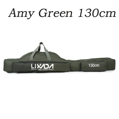 Lixada 100/130/150 см мешок рыболовной удочки для рыбалки Оксфорд Ткань Складная штанга сумки для катушек для рыболовных снастей чехол Pesca - Цвет: Amy Green  130cm