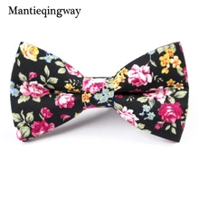 Mantieqingway винтажный цветочный галстук-бабочка с принтом для мужчин обтягивающий галстук-бабочка для жениха костюмы Gravatas платье с поясом