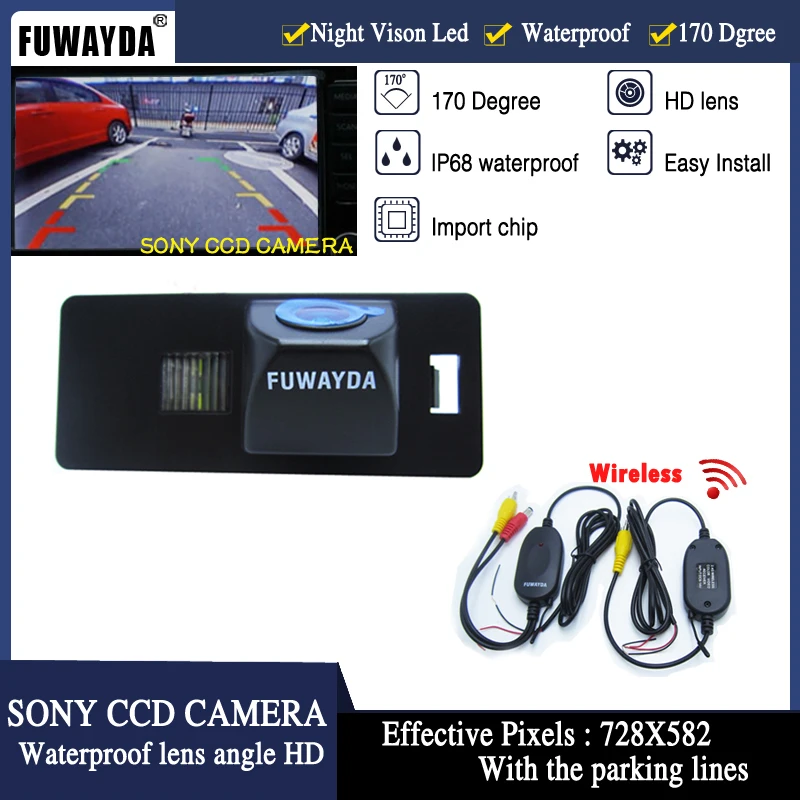 Камера заднего вида FUWAYDA HD CCD для AUDI A1 / A4 (B8)/ A5 S5 Q5 TT PASSAT R36 5D | Автомобили и мотоциклы