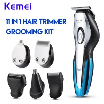 

Kemei Hot 11In1 Professional Electric Hair Clipper machine cut trimmer Haircut Shaver Beard Razor Styling Tools Rechargeable