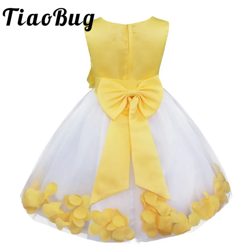 TiaoBug/vestido infantil; Платья с цветочным узором для девочек; элегантное Пышное торжественное платье с цветочным узором для девочек; платья для свадебной вечеринки