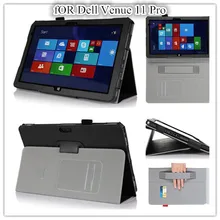 Para venue 11 pro 5130 plutônio lichee textura capa de couro bolsa para 10.8 polegada dell venue 11 pro 5130 ímã caso + protetor tela