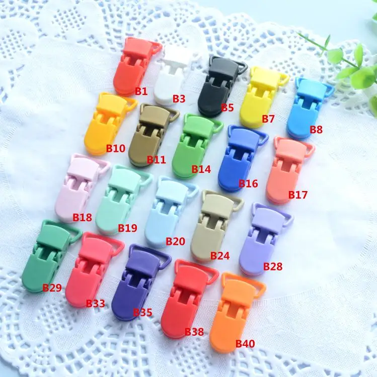 

380PCS/Lot KAM Pacifier Clip Fashion Baby Pacifier Clip Candy Colors Plastic Clip Pacify Soother Clips Plastic Safety Clip