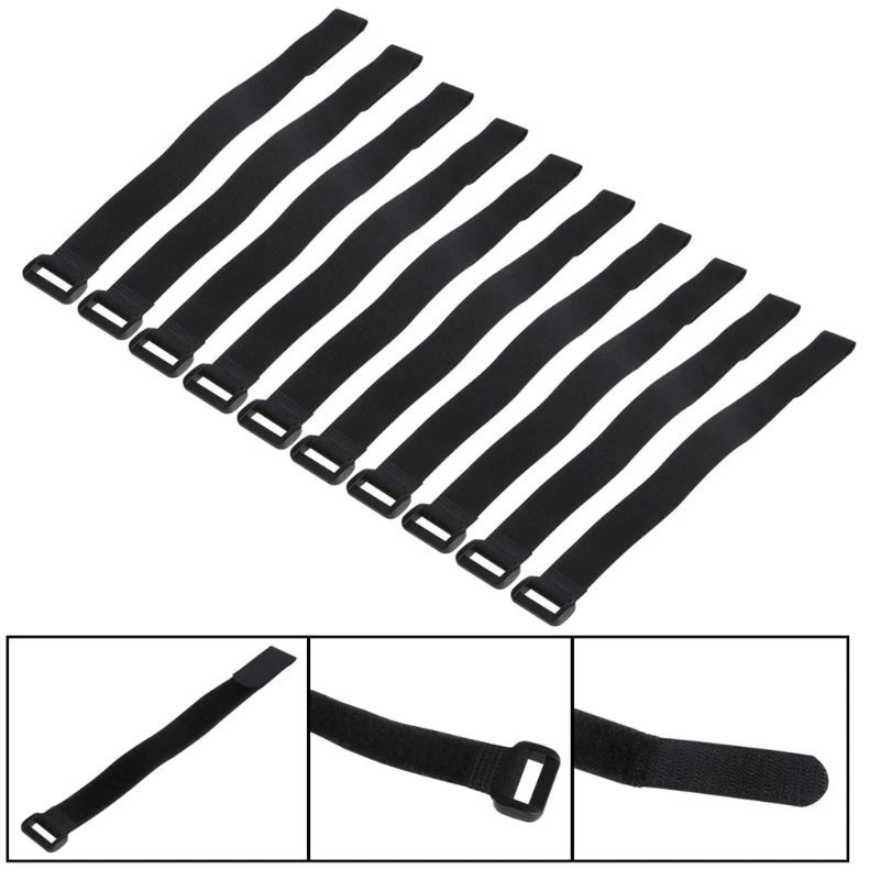 

10X 30*2cm Strong For RC Battery Tie Down Strap Reusable Antiskid Cable Straps