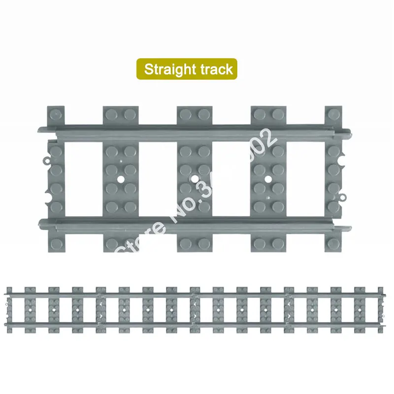 Городские поезда поезд рельс прямой и изогнутые рельсы Строительные блоки Набор Кирпичи Модель Детские игрушки совместимый основной бренд