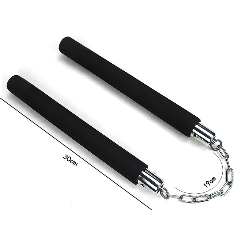 Newly Martial Arts Nunchakus Weapon Foam Metal Chain Safe Sponge Nunchucks for Beginners BN99