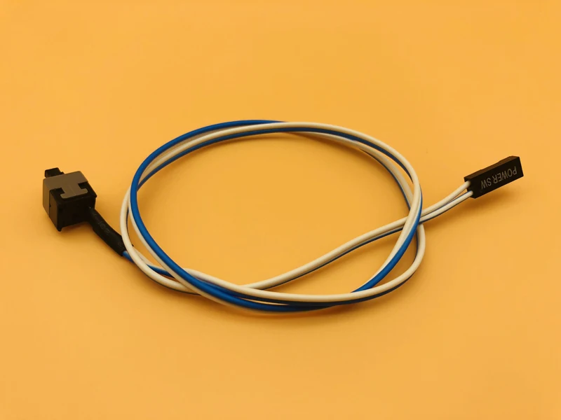 10Pcs 50cm 2Pin SW PC Power Cable on/off Push Button ATX Computer Switch Wire Power SW Switch Cable Re-start Cord for BTC Mining