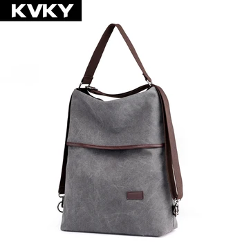 

KVKY 2018 Fashion Women's Bag Solid Canvas Female Handbags High Quality Designer Lady Casual Shoulder Bag Girl Totes Bolsos Muje