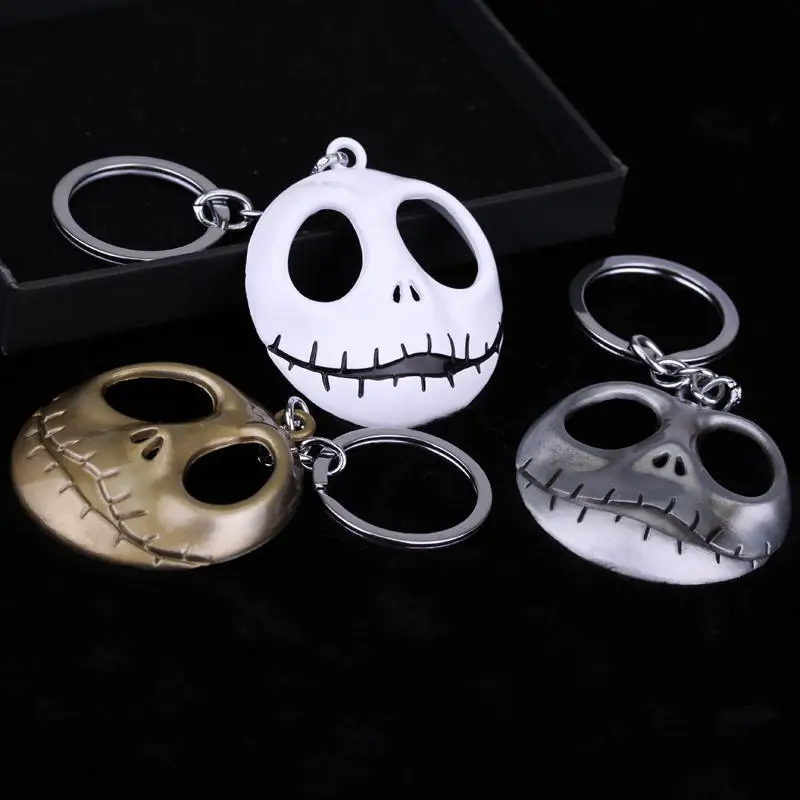 

Nightmare Before Christmas Key Chain Jack Skellington Metal Key Rings Present Chaveiro Keychains