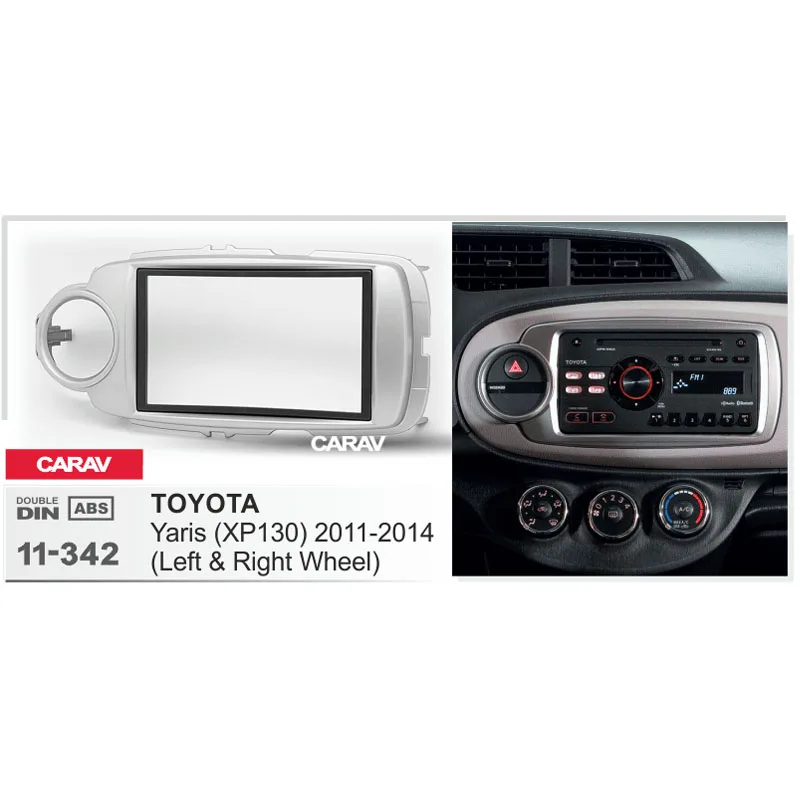 

Doble Din Radio Fascia for TOYOTA Yaris (XP130) 2011-2014 Stereo Audio Panel Mount Installation Dash Kit Adjusting Frame Adapter