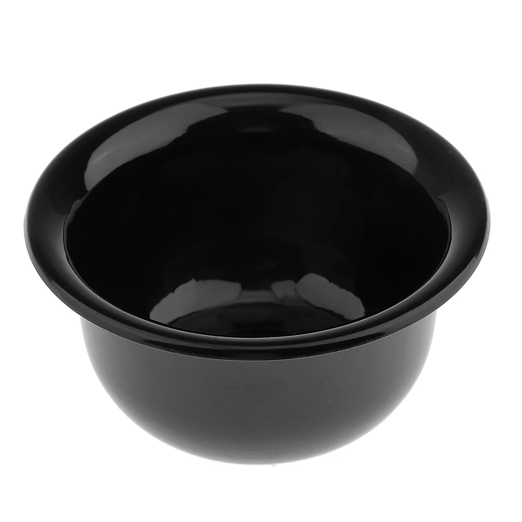 Men Plastic Smooth Surface Convenient Shaving Bowl Beauty Supplies Cosmetic Tool Black