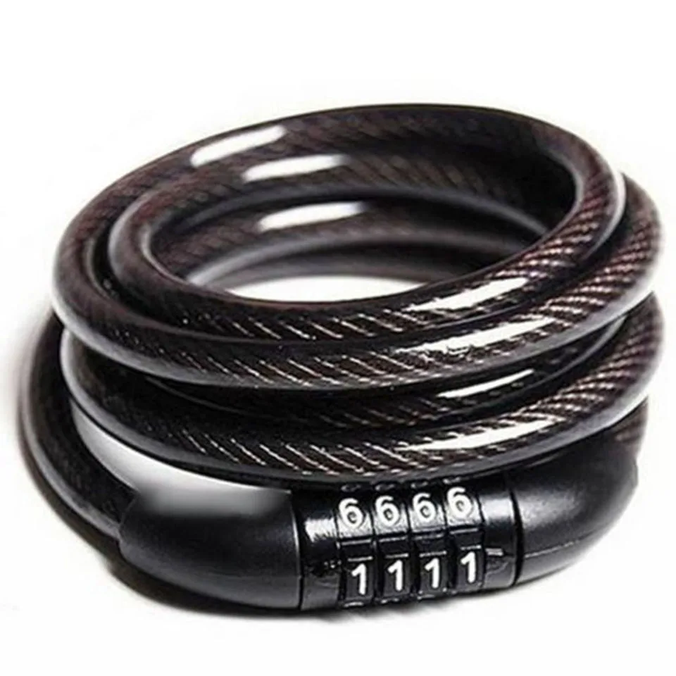 

4 Digit Bike Anti Theft Chain Lock Foldable Mini Cycle Folding Lock Security Steel Lock for Bike Motorcycle Bicycle 1M