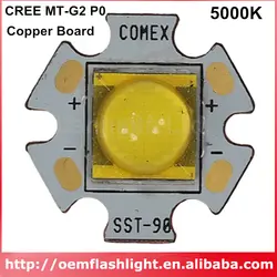 CREE MT-G2 P0 светодио дный 2 шаг 5000 К светодио дный с 20 мм/16 мм/14,5 ММ Медь доска