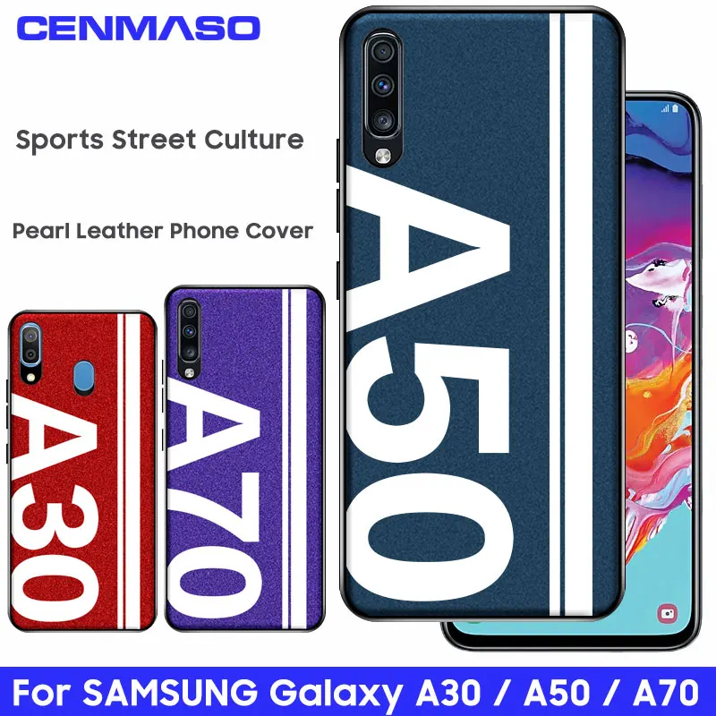 

For Samsung A50 Case Original Sports Street Culture Pearlescent Leather Soft Edge for Samsung Galaxy A50 A30 A70 Cover Case