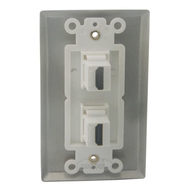 Настенная пластина из нержавеющей стали с 2 HDMI поддержкой DIY|wall plate|wall plate hdmihdmi wall |