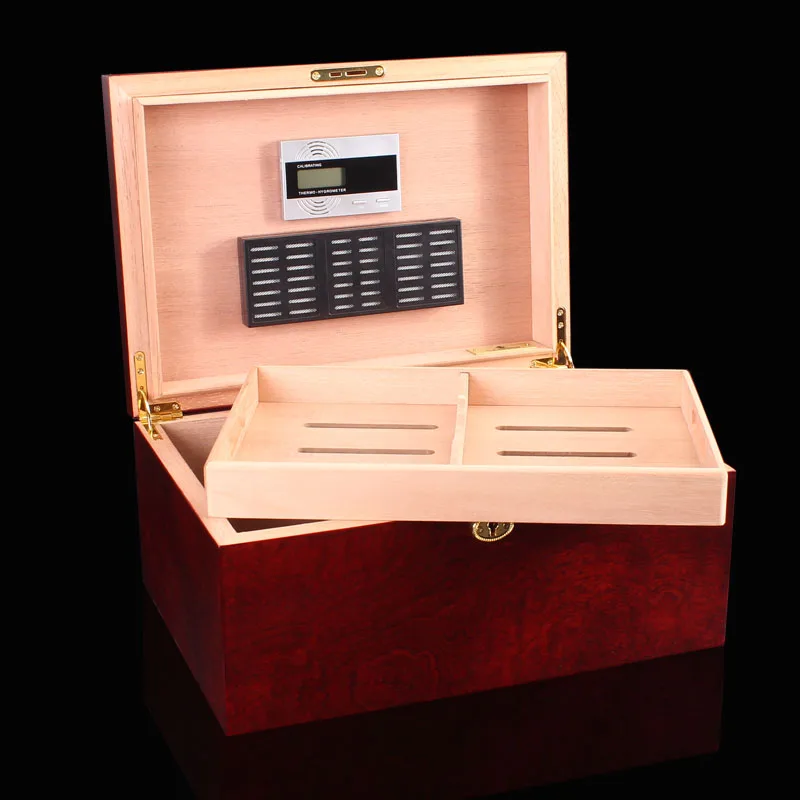 Cigar humidor moisture box cedar wood piano lacquer Online