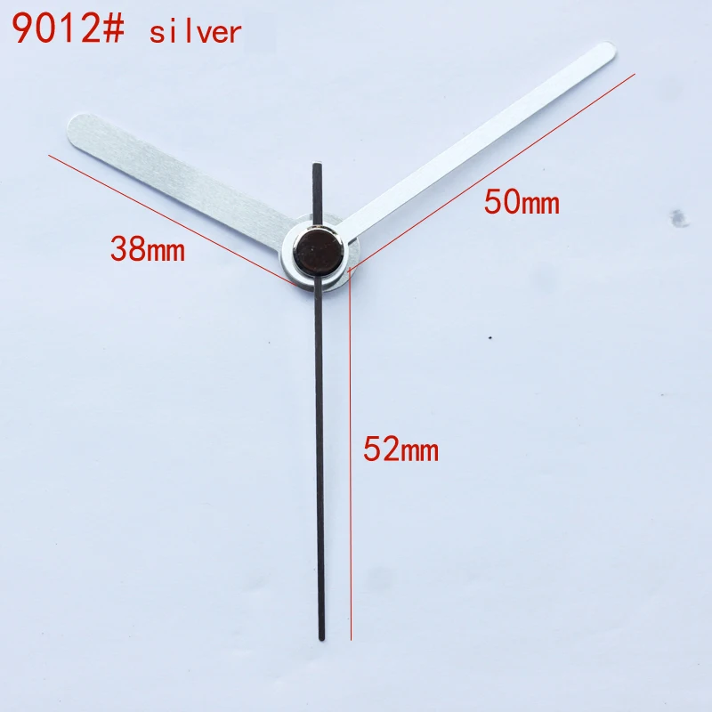 

100sets S Shaft 9012#Silver short Hands (just hands) DIY Metal Aluminum Quartz Clock Accessory High quality DIY Clock kits