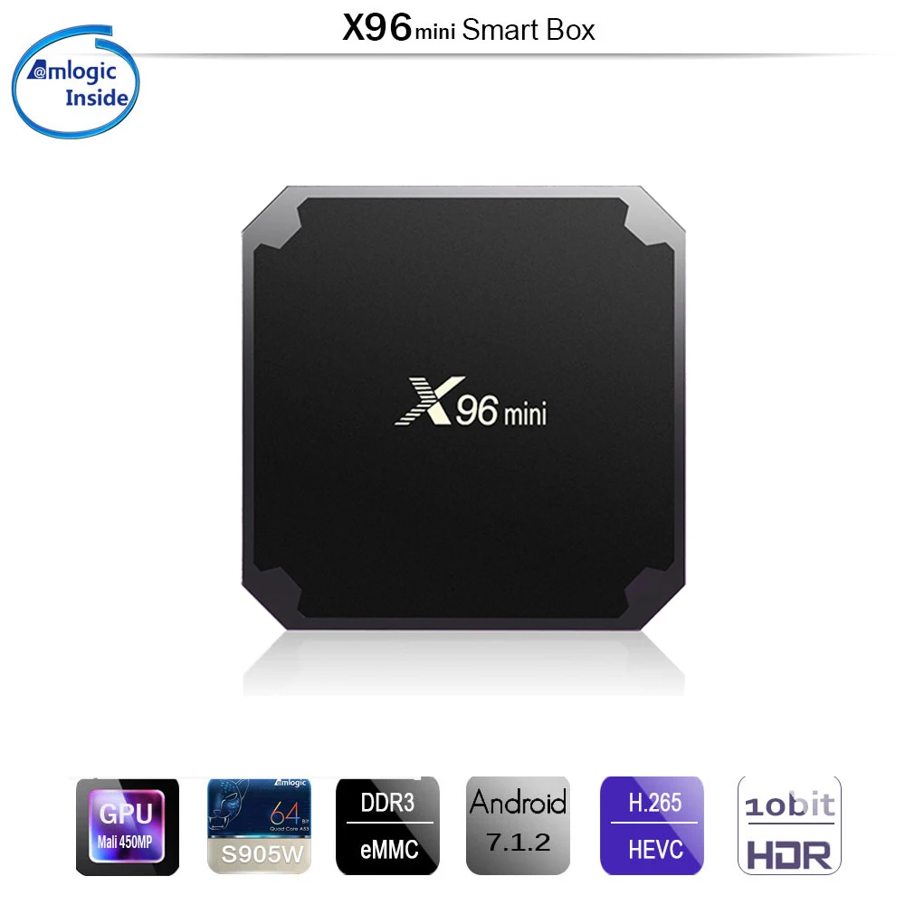

2018 Hot Android 7.1 4K UHD Quad Core TV BOX 2GB 16GB Amlogic S905W 2.4GHz WiFi Media Player IPTV Box X96 mini App TV Center