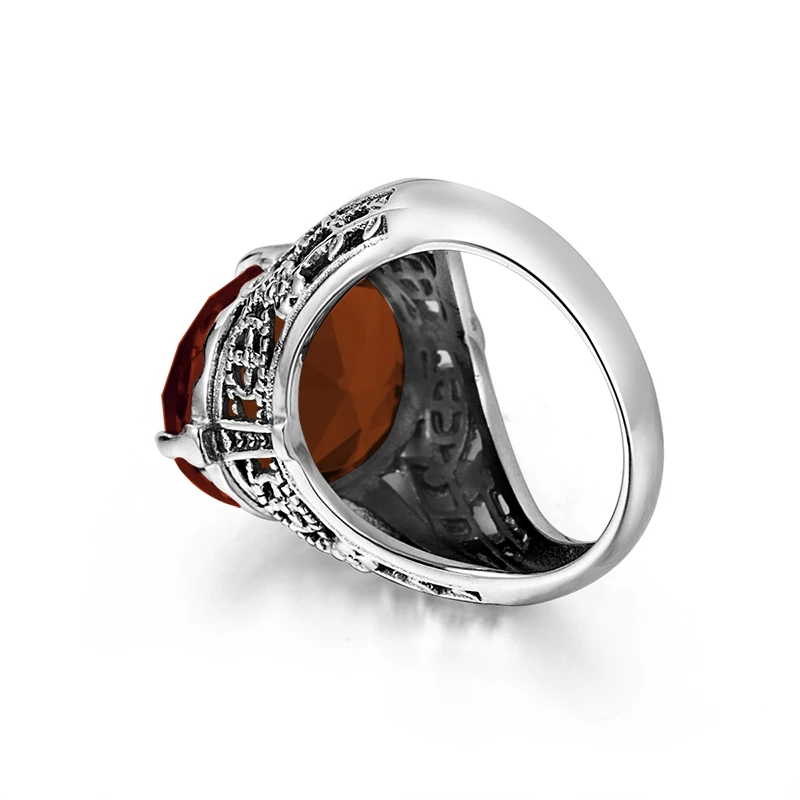Женское кольцо из серебра 925 пробы с коричневым камнем|ring ring|ring 925ring engagement |