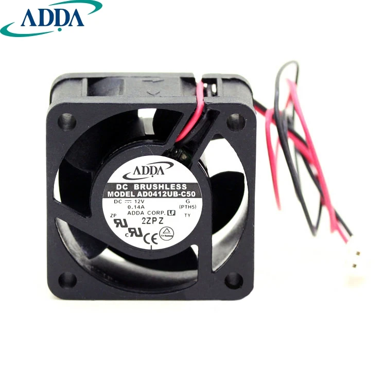 1pcs AD0412UB-C50 4020 4CM 12V 0.14A dual ball bearing cooling fan